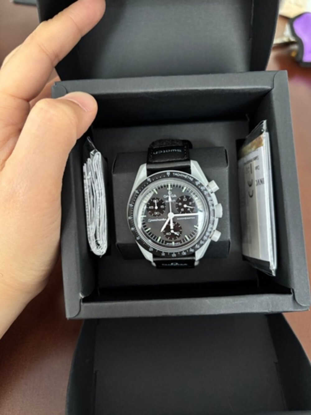 🍒OMEGA🍒 Moon Aurora Battery Watch